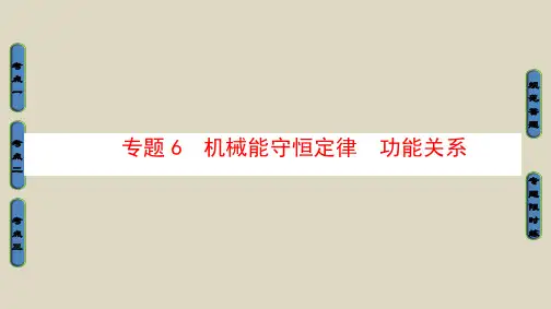 届高考物理二轮复习专题突破第1部分专题6机械能守恒定律功能关系PPT课件