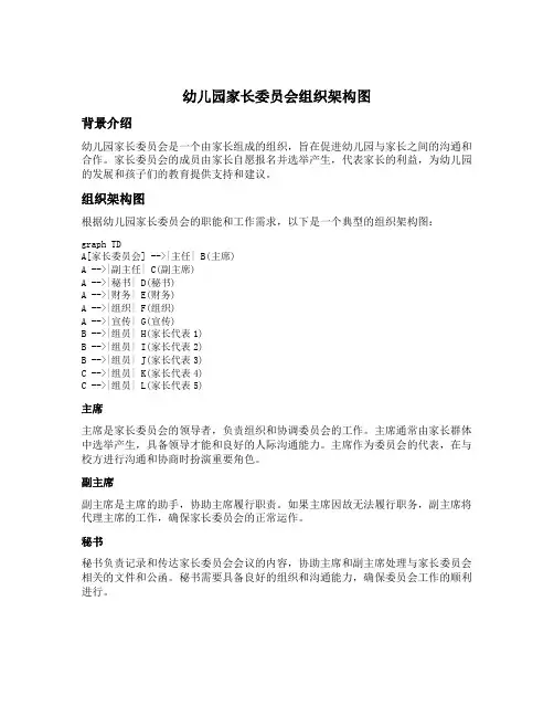 幼儿园家长委员会组织架构图