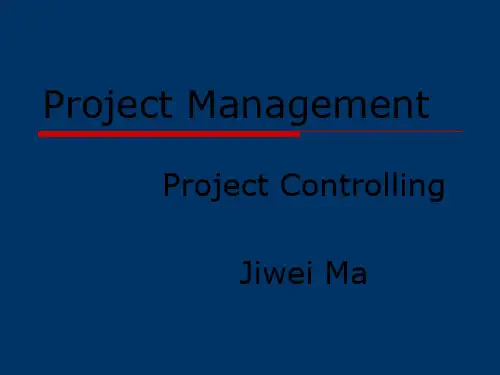 工程项目管理-英文课件-ProjectControlling.ppt