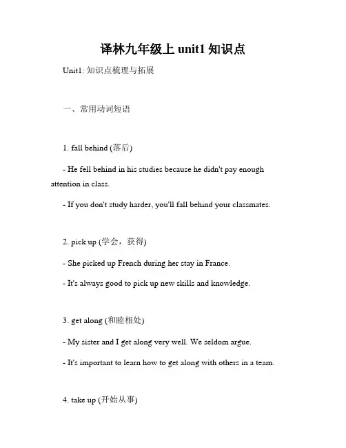 译林九年级上unit1知识点