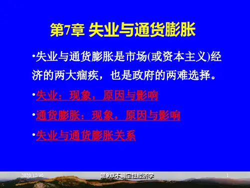 7失业与通货膨胀精品PPT课件