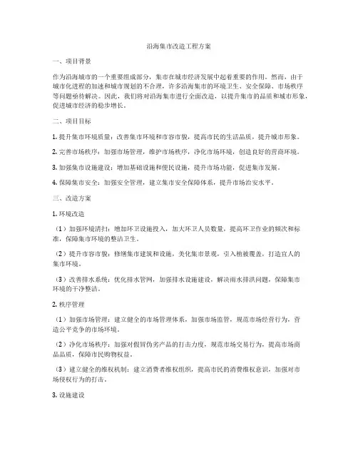 沿海集市改造工程方案