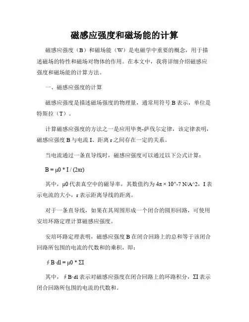 磁感应强度和磁场能的计算