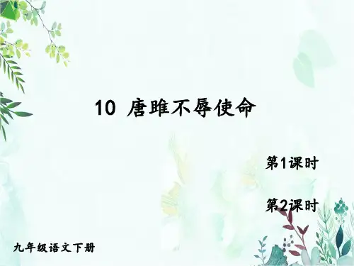 部编版九年级语文下册优质课件 10 唐雎不辱使命