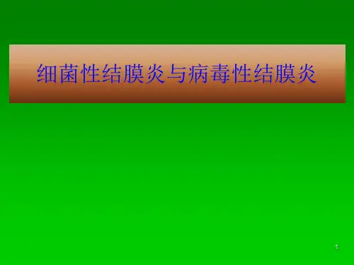 细菌性结膜炎与病毒性结膜炎的临床表现及治疗(1)PPT课件