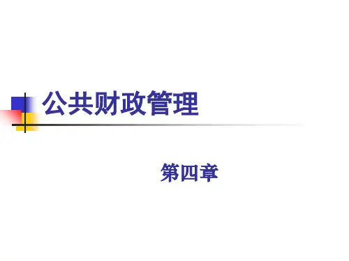 公共财政管理--第四章