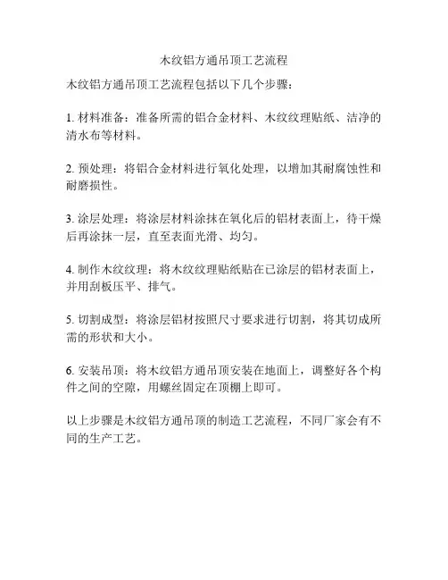 木纹铝方通吊顶工艺流程
