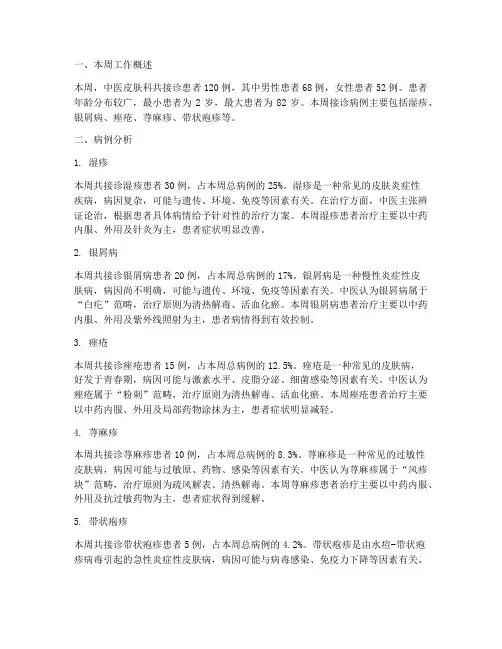 中医皮肤周报总结范文