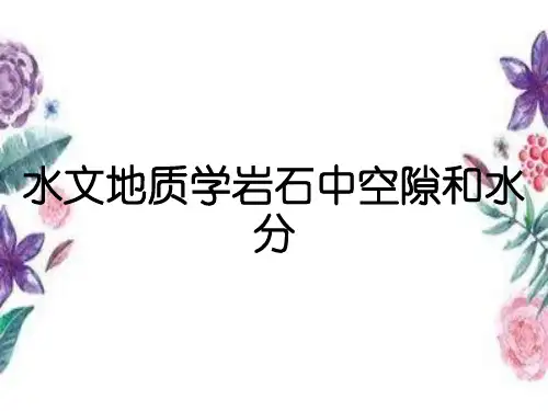 水文地质学岩石中空隙和水分