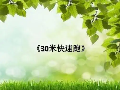 30米快速跑