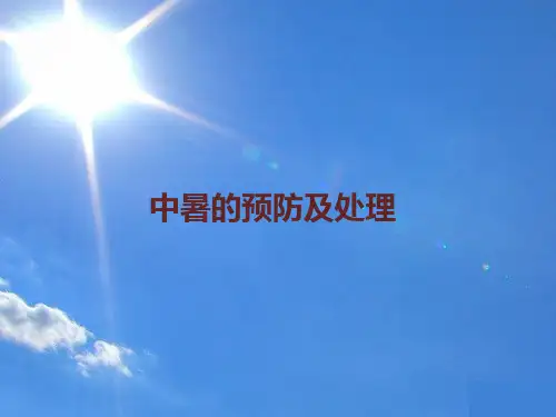 《中暑的预防及处理》PPT课件