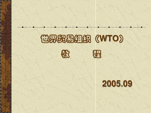 世界贸易组织WTO教程