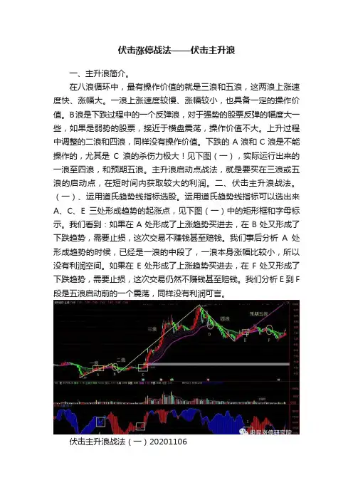 伏击涨停战法——伏击主升浪