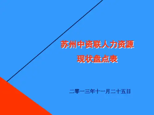 人力资源现状盘点表29页PPT