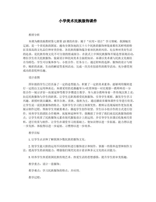 小学美术民族服饰课件