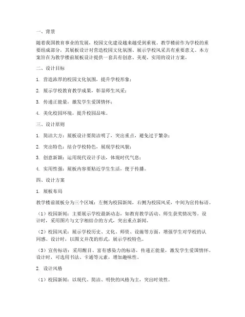 教学楼前展板设计方案