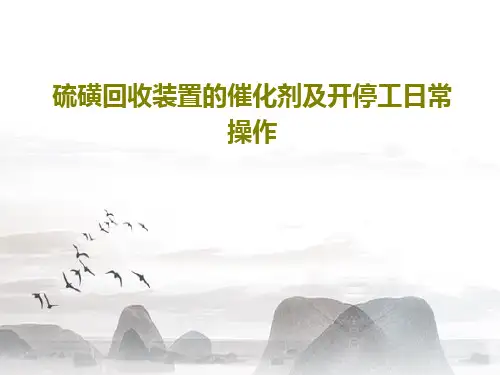 硫磺回收装置的催化剂及开停工日常操作24页PPT