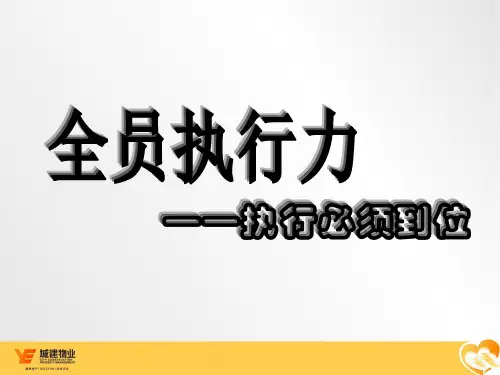 《全员执行力——执行必须到位》