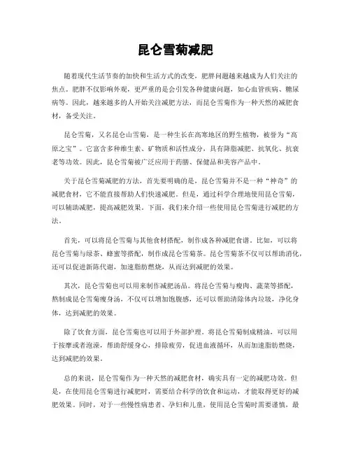 昆仑雪菊减肥