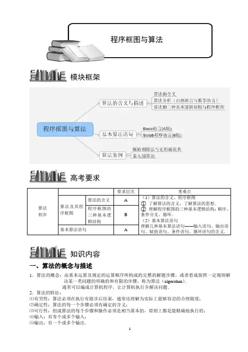 程序框图与算法.知识框架