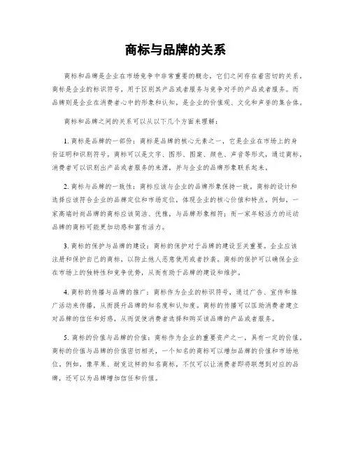 商标与品牌的关系