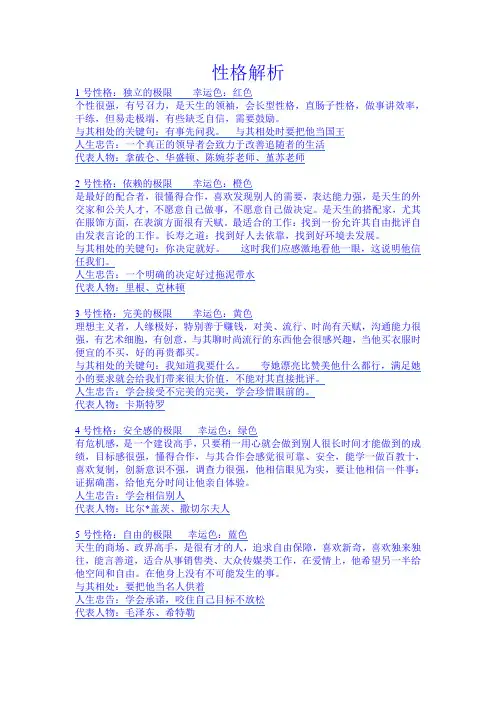 性格解析