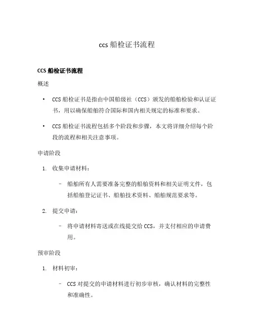 ccs船检证书流程