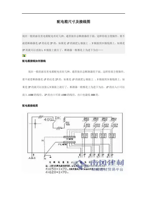 配电箱尺寸及接线图