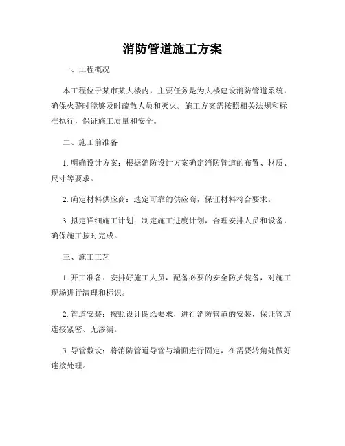 消防管道施工方案