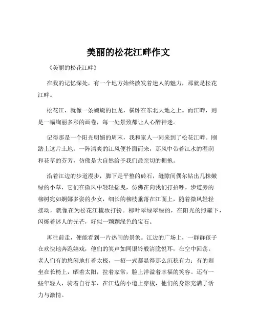 美丽的松花江畔作文