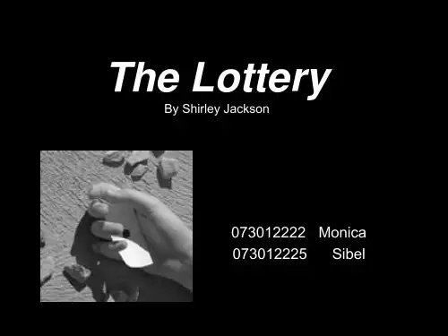 The Lottery完整版(课堂PPT)