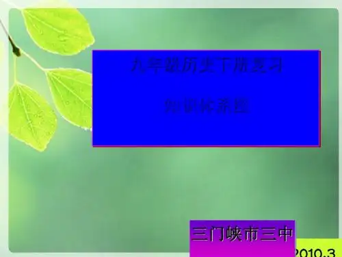 九年级历史下册复习知识体系图PPT优秀课件