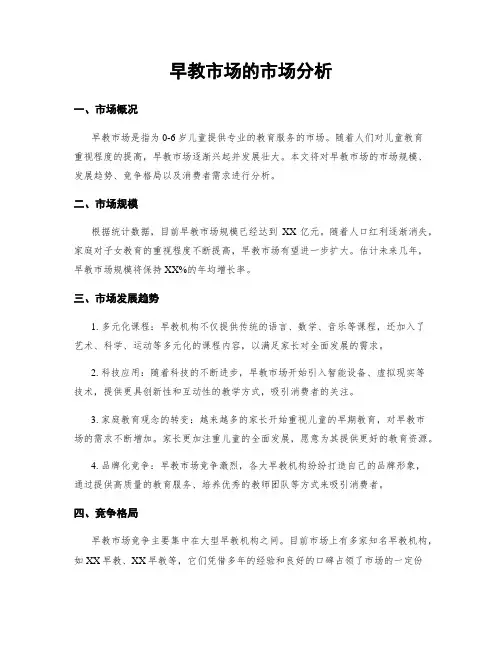早教市场的市场分析