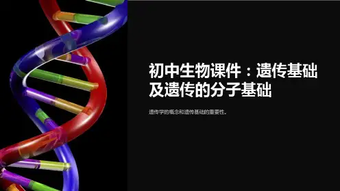《初中生物课件：遗传基础及遗传的分子基础》