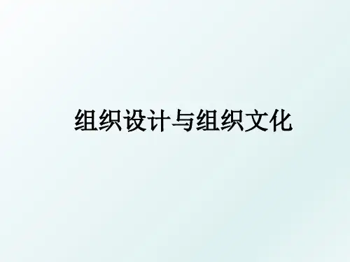 组织设计与组织文化