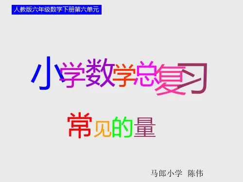 常见的量—名数的改写