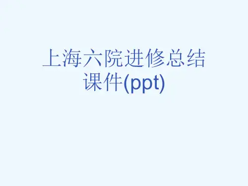上海六院进修总结课件(ppt)