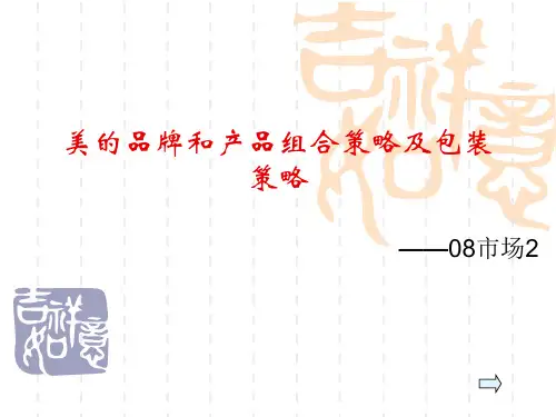 美的品牌和产品组合策略