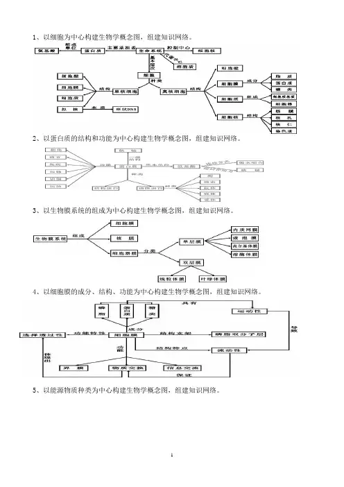 高中生物概念图汇总(完整)