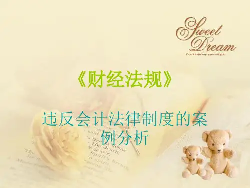 违反会计法律制度的案例分析