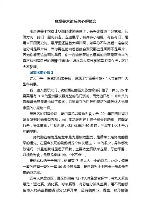 参观美术馆后的心得体会