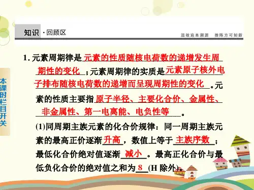 元素性质的递变规律完整版课件