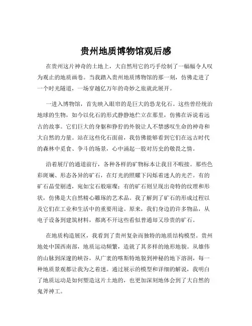 贵州地质博物馆观后感