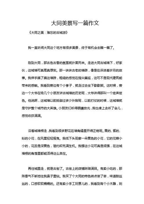 大同美景写一篇作文