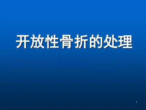 开放性骨折与关节损伤的处理PPT课件