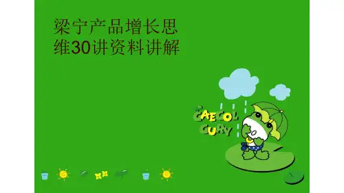 梁宁产品增长思维30讲资料讲解