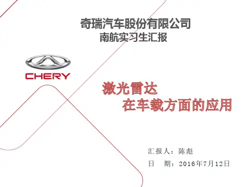 激光雷达车载应用  ppt课件