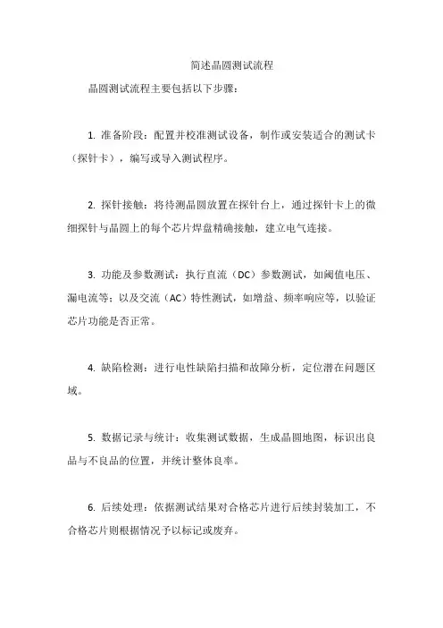 简述晶圆测试流程