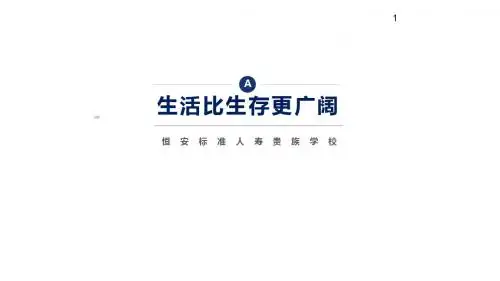 绩优新人班4恒安标准公司介绍优势含备注