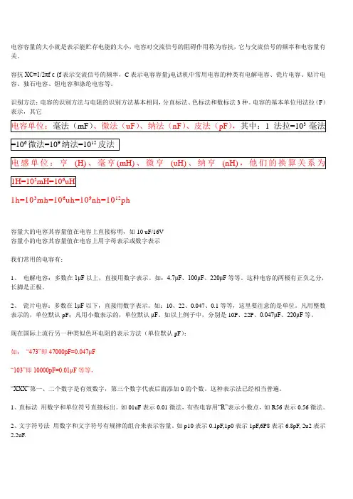 电容的读法